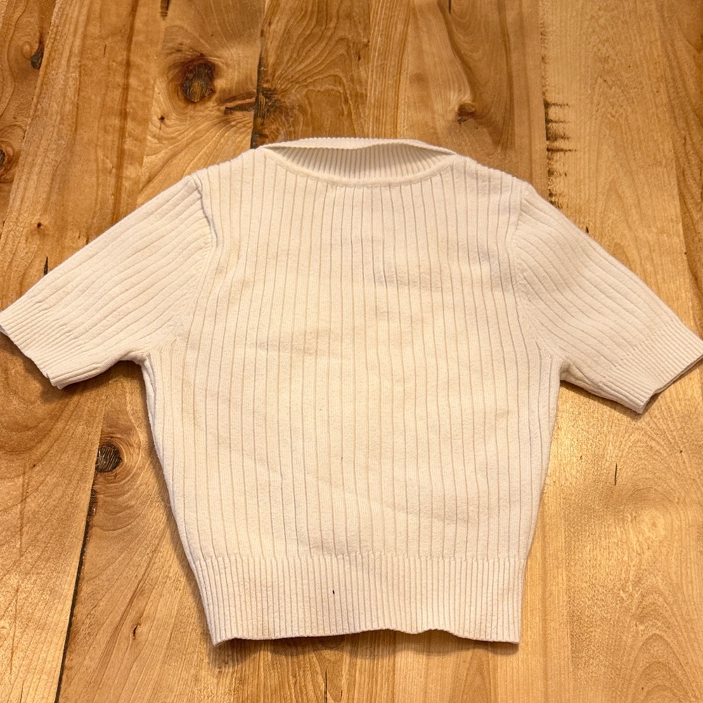 Emory Park Ivory Ribbed Knit Top - Picture 4 of 5